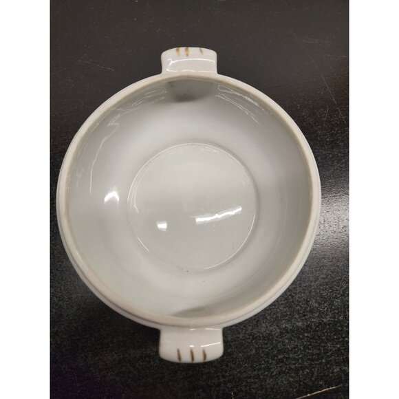 Vintage Hand Painted Porcelain Lidded Bowl With Scenic Landscape Design - Picture 11 of 15